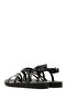 Women's Black Knitted Detailed Sandals 26Sfe461014 - 6