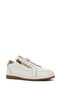 Women's Cream Lace-Up Sports Shoes, Leather Sneaker 26Pfd410518 - 7