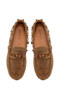 Women's Camel Tasseled Suede Leather Loafer 26Pfd552210 - 4