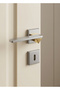 Larua Square Rosette Aluminum Door Handle (Room/Yale/Wc) Satin - Matte Gold