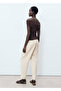 Lace-Up Draped Pants - 4