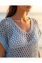 Summer Openwork V-Neck Lace Detailed Knitwear Beach Wear Pareo - 4