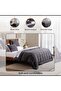 Down Alternative 3-piece Reversible Comforter Set 220x240cm - Grey - 7