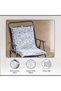 Fern Printed Water Repellant Outdoor Chair Pad 45x90x5cm - Blue - 6