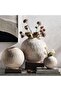 Jonie Stoneware Vase With Gold Finish 35.7x35.7x33.7cm - Beige - 4