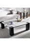 Hebert End Table Marble - Natural & Walnut - 4