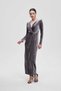 Long Solid Dress with Long Sleeves