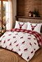 Mature Duvet Cover Set Double Deer Claret Red