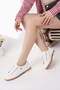 Modessa 160 White Lace-Up Genuine Soft Leather Women's Shoes - 3