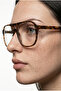 Monarca Leopard Frame Retro Aviator / Square Shape Transparent Uv400 Lens – Unisex Minimal Glasses - 2