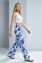 2 Pieces Comfortable Fit High Waist Wide-Leg Viscose Mix Women's Trousers - 4