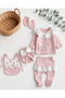 100% Cotton Lace Collared 5-Piece Boxed Baby Birth Gift Hospital Discharge Set - 5