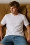 Men's Short Sleeve Comfortable Cotton White T-Shirt