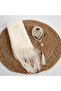 Tasbih + Lace Shawl + Zikirmatik Gift Set (Acetate Boxed, Cream) - 2