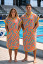 Matry Unisex Towel Poncho Swimmer Hooded Bathrobe for Race Training Pool and Sea - 4