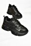 S973602404 Black Fabric Thick Sole Sneakers Sneakers - 5