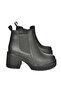 T996220009 Black Thick Heeled Women's Boots - 7