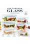 Rectangular Glass Storage Container 1000 ml Leakproof Microwave Safe BPA Free MCRB-100 - 6