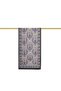 Black Beige Large Tulip Voile Silk Scarf - 2