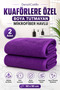 Special for Hairdressers, Dye-Resistant Microfiber Hair Towel 50X90 cm Set of 2 Purple