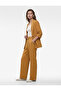 Regular Waist Pocketed Wide Leg Palazzo Trousers with Pleated Detail