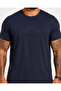 Men's Large Size Crew Neck T-Shirt Excuses 26130 Navy Blue - 2