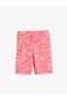 Biker Tights Abstract Patterned Cotton with Elastic Waist