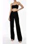 Vanes High Waist Black Jeans Black Loose Jeans Lycra Flexible Palazzo