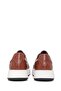 Thick Eva Sole, Laced, Embossed Detailed Tan Leather Sneaker Shoes 2511 - 4