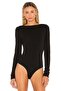 Women's Square Back Low-Cut Long Sleeve Bodysuit - 3