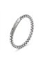 Single 4mm Albanian Model Steel Chain Men's Bracelet – with Steel Lock - 20 cm - 5