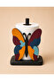 Colorful Butterfly Patterned Mdf Kitchen Set Napkin Holder, Roll Towel Holder and Trivet Set of 3 - 4
