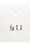 Crew Neck Club Petanque Printed White Oversize Men's T-shirt - 3