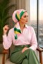 وشاح بنمط أوراق الشجر من البودرة