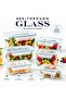 Glass Food Storage Container 400 ml Rectangular Airtight Leakproof Microwave Safe BPA Free MCRB-040 - 6