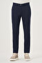 Men's Navy Blue Summer Cotton Side Pocket Slim Fit Chino Pants - 3