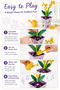 Orchid Musical Flower Pot Toy with Lights & Gardening Tools, Educational Building Set, Ages 3+ - 7