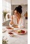 Red Love Series Handmade 4-Piece Single Person Special Ceramic Breakfast Set - 6