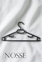 Nosse Thick Odorless Anti-Slip Hangers 12 Pieces Black Plastic Clothes Hangers Black Set of 12 - 2