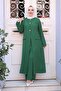 Jacketed Green Hijab Double Suit 76521Y - 2