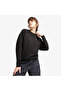 سويت شيرت نسائي أسود من Elevated Essentials Comfort Crew