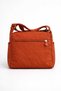Kilinkir Women's Orange Waterproof Crinkle Fabric Messenger Bag Multi-Pocket Adjustable Strap Lightweight Daily Shoulder and Crossbody Bag for Women - 4