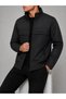 Men's Black Spring Waterproof and Windproof Coat Stand Collar Seasonal Zippered Sports Outdoor Jacket