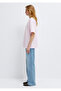 Logo Printed Pink T-Shirt Loose Fit / Comfortable Loose Cut 1613884-70513 - 4