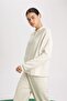 Defactofit Oversize Wide Fit Premium Hooded Kangaroo Pocket Sportsman Sweatshirt B5206Ax24Au - 3