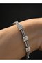 Bym009 Stone-Studded Women's Steel Bracelet a Quality Stylish Silver Color Model - 4