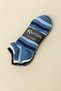 Mixed Striped Cotton Combed Cotton Men's Booties Socks 5 Pairs Seamless Toe Socks - 6