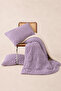 Drawstring Single Lilac-Cream Cotton Duvet Cover Set (Without Sheet) - 3