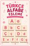 Turkish Alphabet Matching, 29 Letters, Pink, Wooden Alphabet Puzzle, Montessori Big Small Letter Puzzle Game