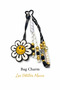 White Smiling Flower Charm |   Phone and Bag Ornament, Cute Keychain Accessory - 2